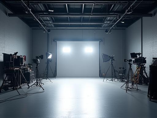 Interior view of Alpenfilm Akademie studio with equipment